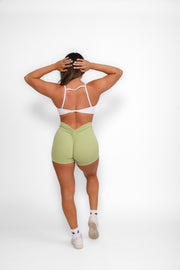 Light Green Viral V-Back Shorts